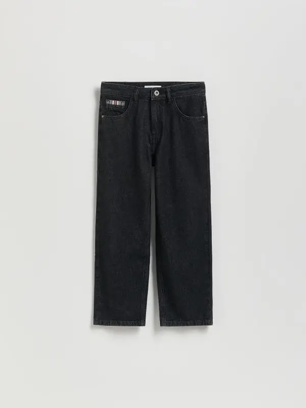 Reserved Reserved - Traperice relaxed fit - crno