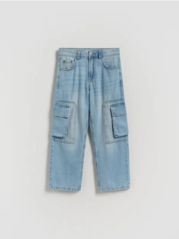Reserved Reserved - Traperice relaxed fit - plava