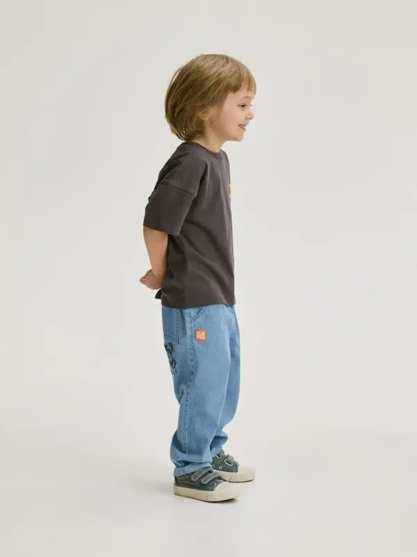 Reserved Reserved - Traperice relaxed fit - plava