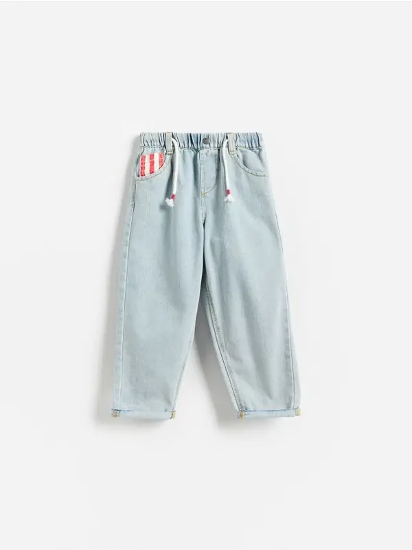 Reserved Reserved - Traperice relaxed fit - plava