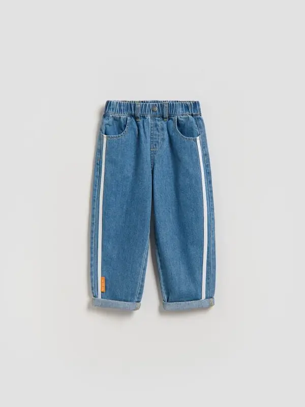 Reserved Reserved - Traperice relaxed fit - plavo