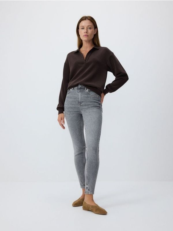 Reserved Reserved - Traperice visokog struka - light grey