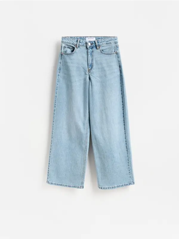 Reserved Reserved - Traperice wide leg comfort - plava