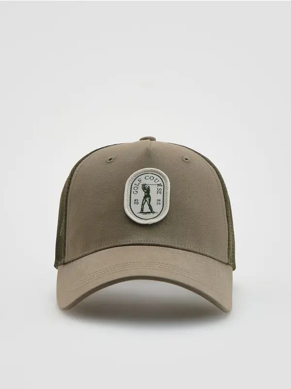 Reserved Reserved - Trucker šilterica s vezom - prljavozeleno