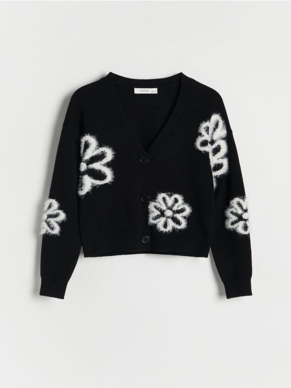 Reserved Reserved - Vesta cvjetna uzorka - crno