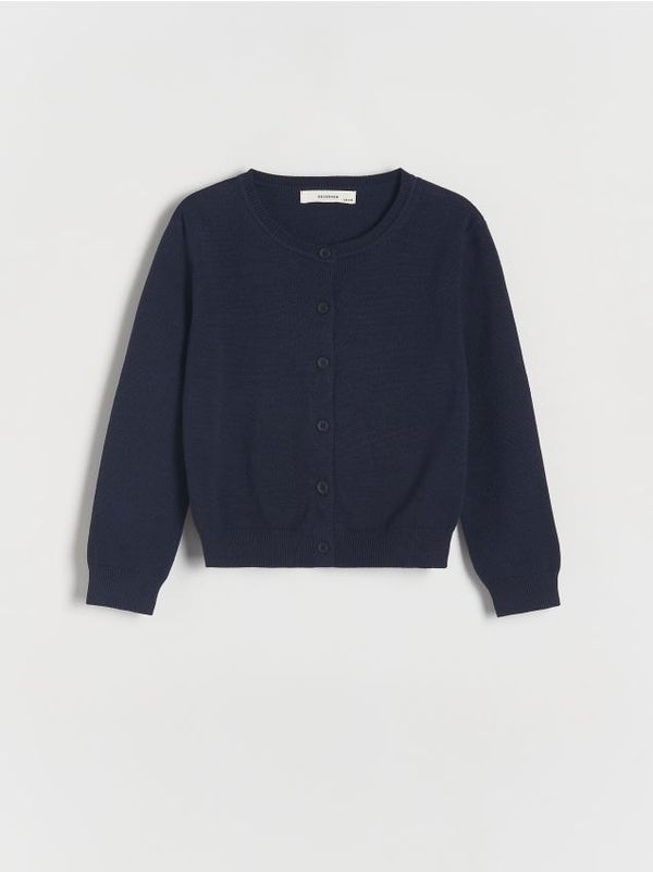 Reserved Reserved - Vesta na kopčanje gumbima sprijeda - mornarsko plava