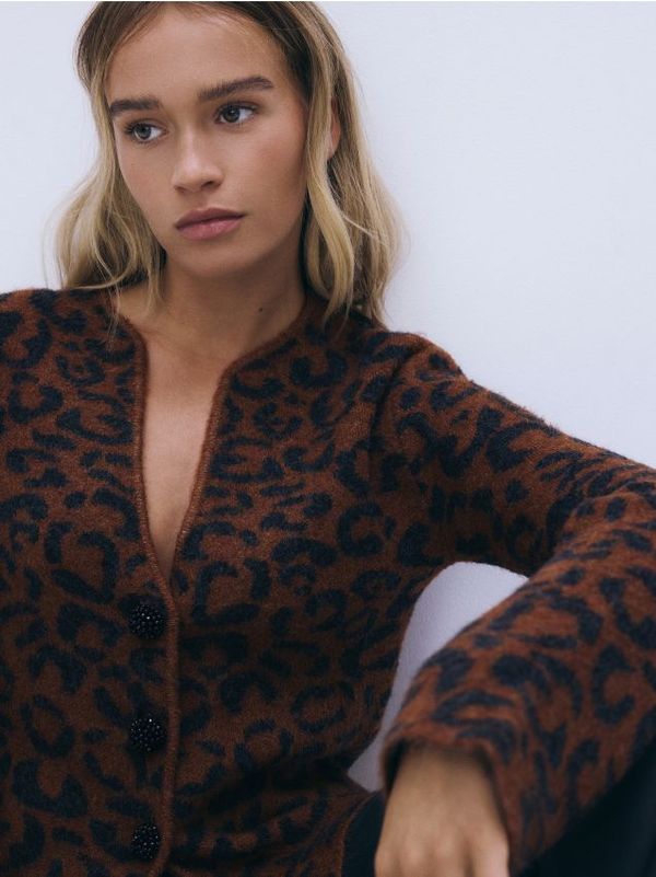 Reserved Reserved - Vesta sa životinjskim uzorkom - šaren