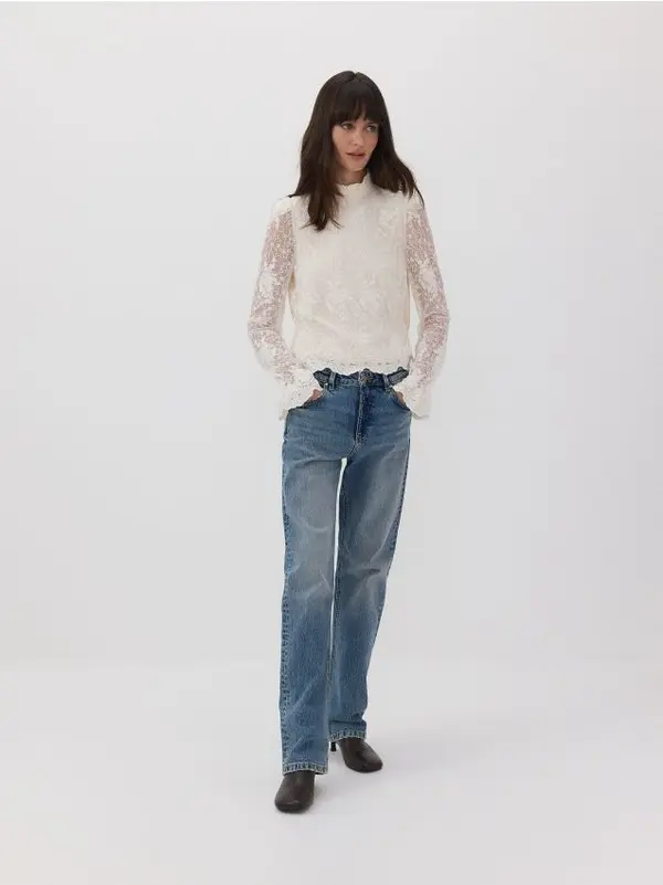 Reserved Reserved - Vezena bluza - krem