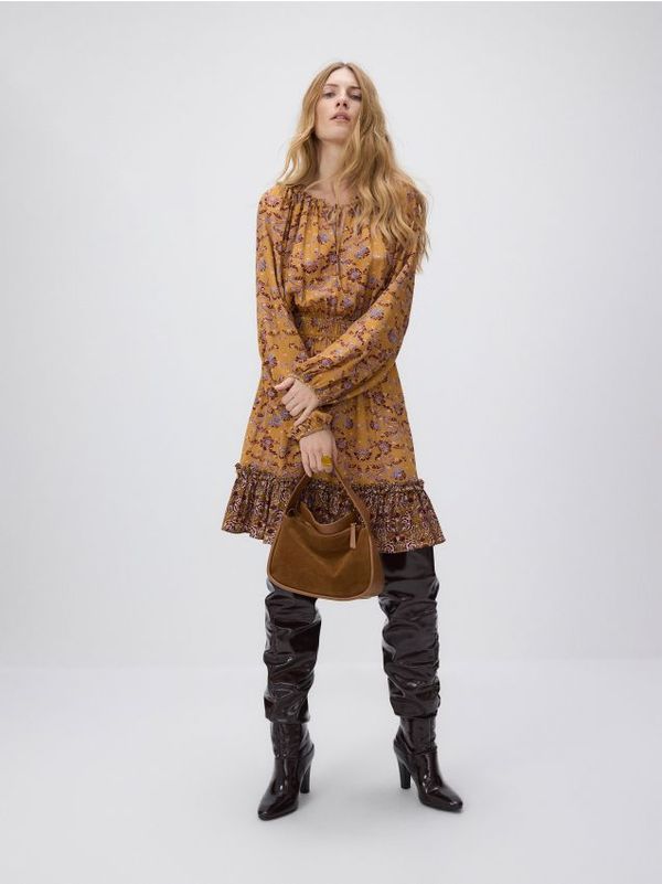 Reserved Reserved - Viskozna haljina s uzorkom - šaren