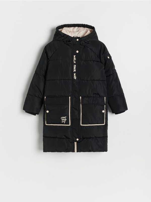 Reserved Reserved - Vodootporni kaput s kapuljačom - crno