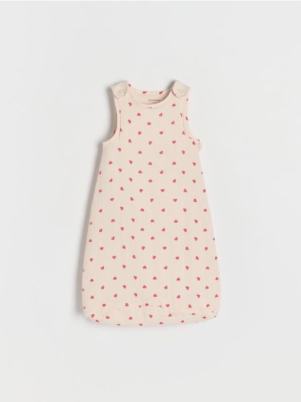 Reserved Reserved - Vreća za spavanje za bebe s printom srca - krem