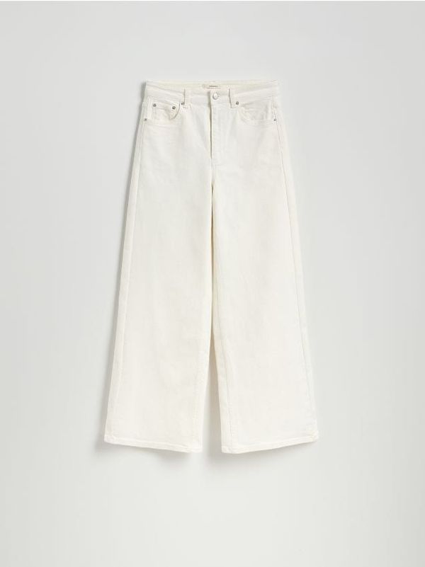 Reserved Reserved - Wide leg traperice - bijela