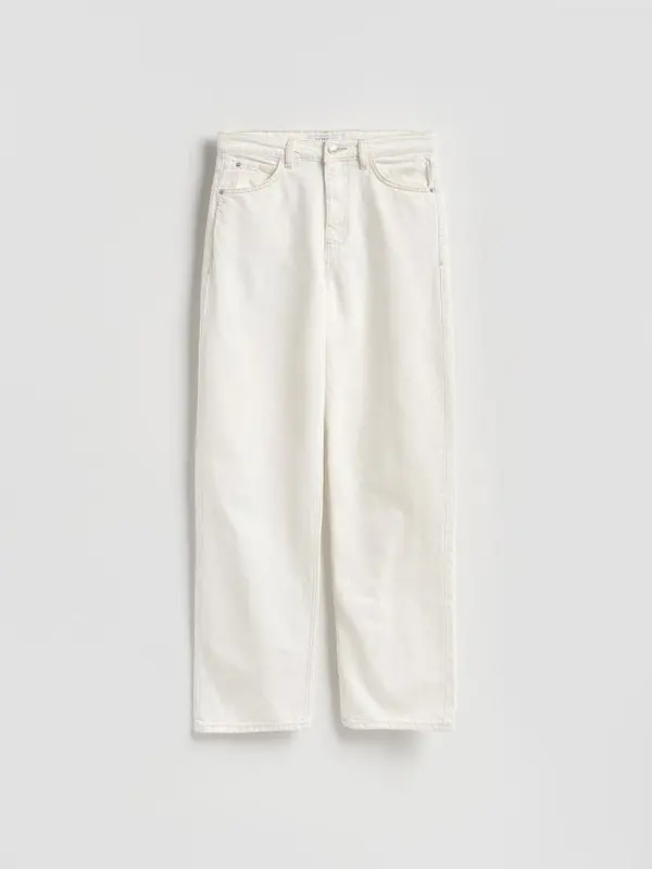 Reserved Reserved - Wide leg traperice - bijela