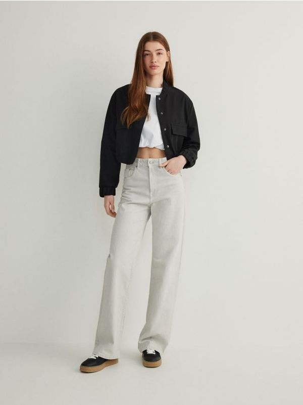 Reserved Reserved - Wide leg traperice - boja kože