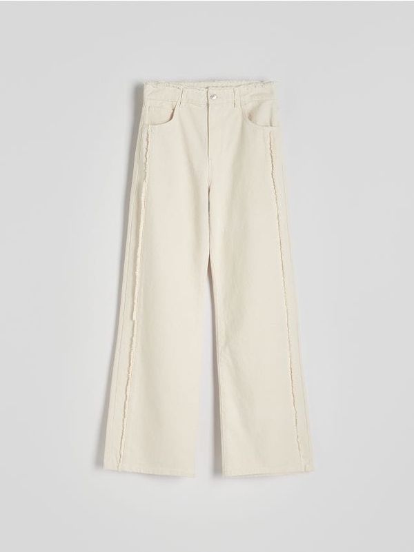 Reserved Reserved - Wide leg traperice - boja kože