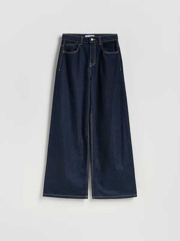 Reserved Reserved - Wide leg traperice - mornarsko plava