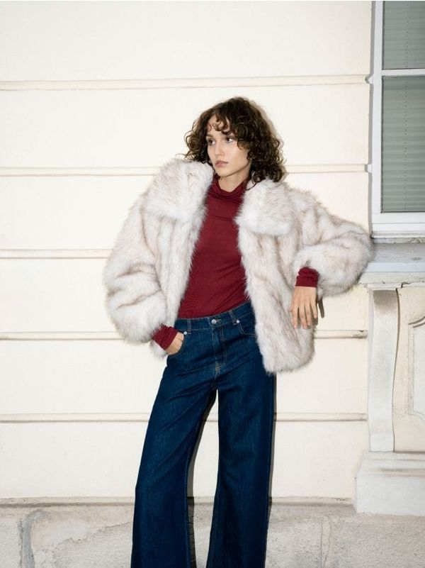 Reserved Reserved - Wide leg traperice - mornarsko plava