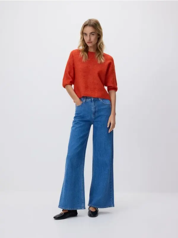 Reserved Reserved - Wide leg traperice - plava