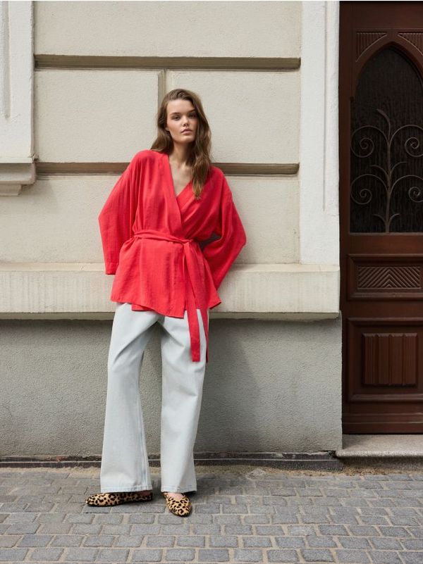 Reserved Reserved - Wide leg traperice - plava