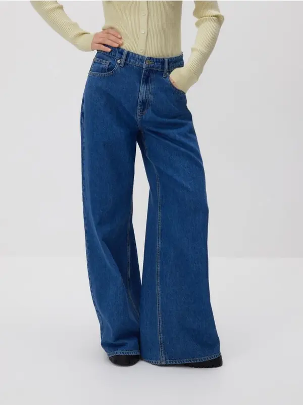 Reserved Reserved - Wide leg traperice - plava