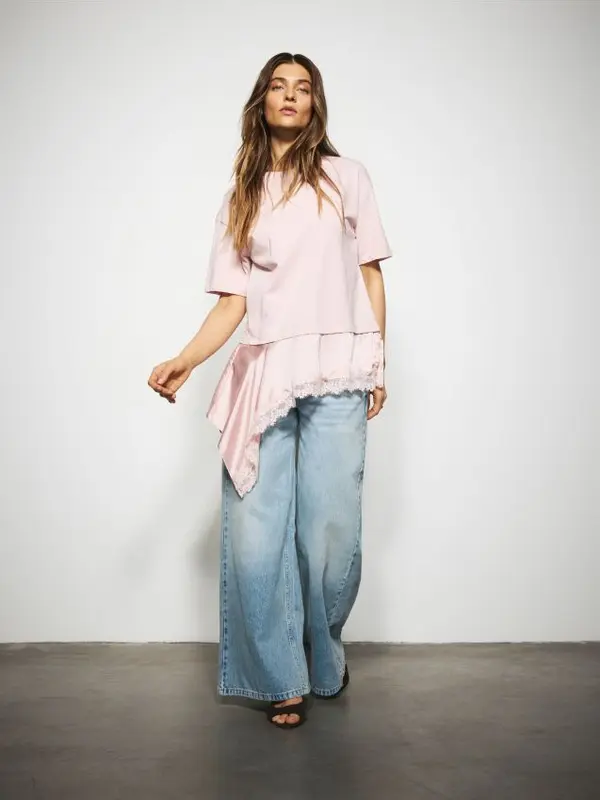 Reserved Reserved - Wide leg traperice - plava