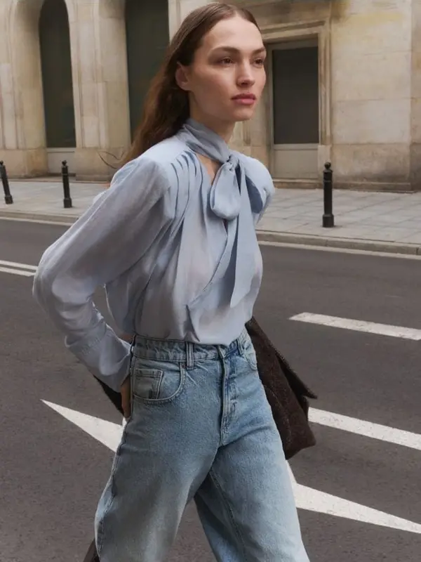 Reserved Reserved - Wide leg traperice - plava