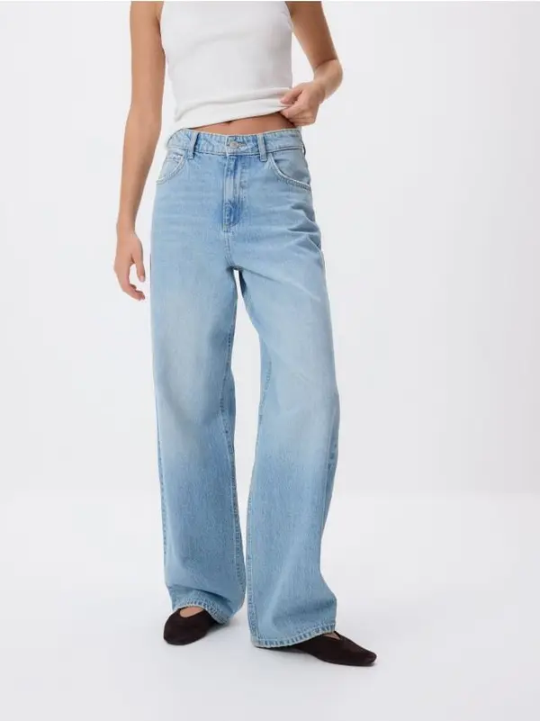 Reserved Reserved - Wide leg traperice - plava