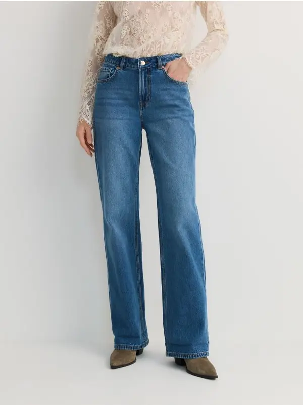 Reserved Reserved - Wide leg traperice - plava