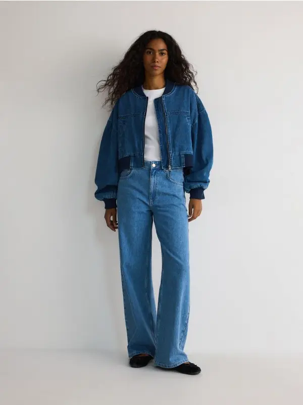 Reserved Reserved - Wide leg traperice - plava