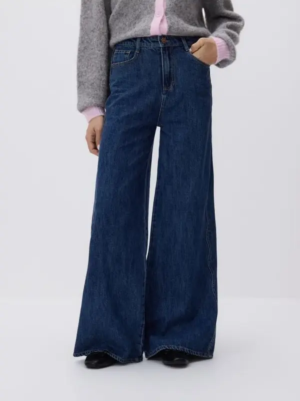 Reserved Reserved - Wide leg traperice - plavo