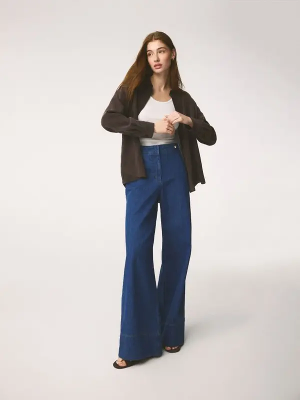 Reserved Reserved - Wide leg traperice - plavo