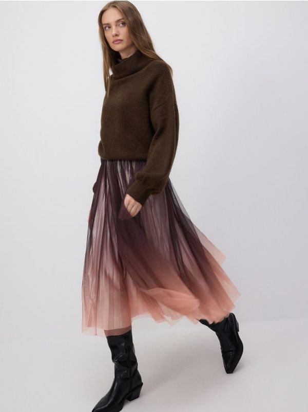 Reserved Reserved - Ženska suknja - boja kestena