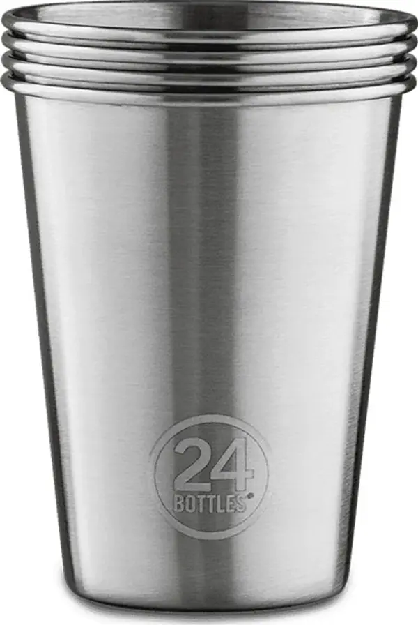 24Bottles 24 Bottles Party Cup 4 Pack 330ml Unisex - Haljina 24Bottles - Silver - PC_033_4pack-One-size - Size: One size