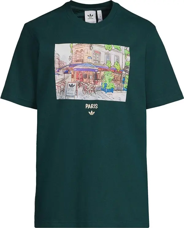 adidas Originals adidas Paint Paris Tee Green HY2069 Muškarci - Majice adidas Originals - Zelena - HY2069-XL - Size: XL