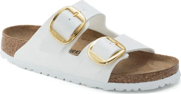 Birkenstock Birkenstock Arizona Big Buckle Birko-Flor Narrow Fit Žene - Sandale Birkenstock - Bijela - 1019818-9 - Size: 9