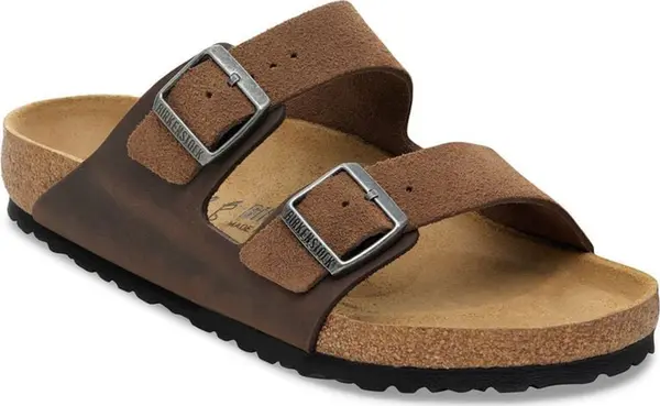 Birkenstock Birkenstock Arizona BS Mixed Leather Regular Fit Unisex - Sandale Birkenstock - Smeđa - 1030677-7 - Size: 7