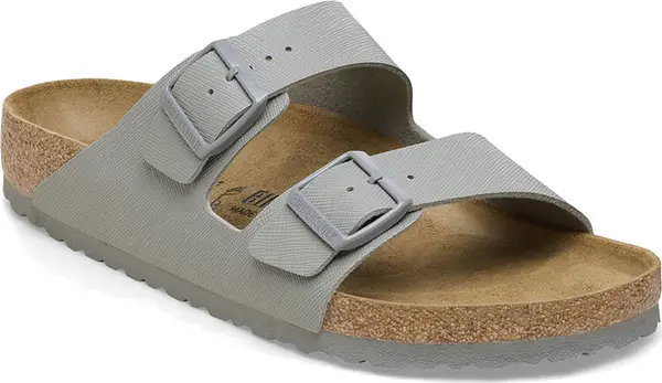 Birkenstock Birkenstock Arizona BS Saffiano Stone Coin Narrow Fit Muškarci - Sandale Birkenstock - Siva - 1026454-7 - Size: 7