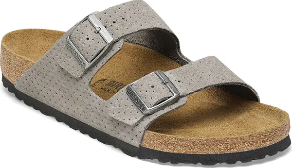 Birkenstock Birkenstock Arizona BS Suede Embossed Regular Fit Unisex - Sandale Birkenstock - Siva - 1026988-5.5 - Size: 5.5