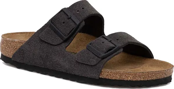 Birkenstock Birkenstock Arizona BS Velvet Grey Narrow Fit Žene - Sandale Birkenstock - Siva - 1028592-2.5 - Size: 2.5