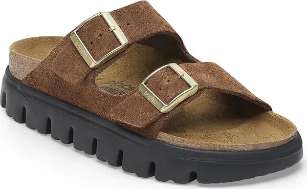 Birkenstock Birkenstock Arizona Chunky Suede Leather Narrow Fit Žene - Sandale Birkenstock - Smeđa - 1028389-8 - Size: 8