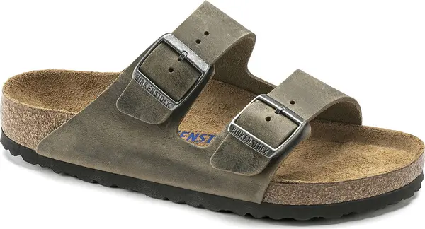 Birkenstock Birkenstock Arizona FL WB Faded Khaki Narrow Fit Unisex - Sandale Birkenstock - Smeđa - 1019377-7 - Size: 7