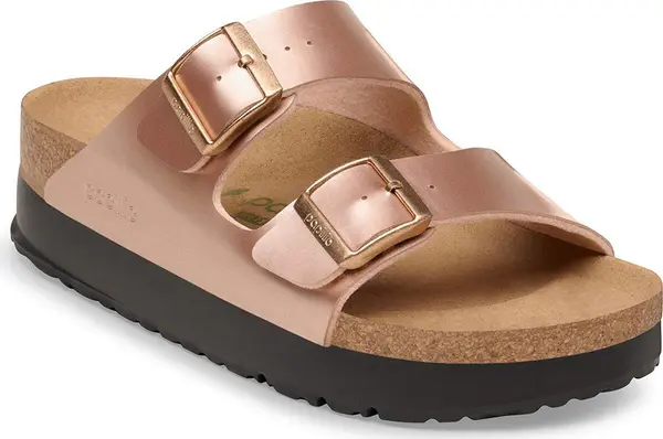 Birkenstock Birkenstock Arizona Flex Platform Birko-Flor Narrow Fit Electric Metallic Copper Žene - Sandale Birkenstock - Gold - 1031270-3.5 - Size: 3.5