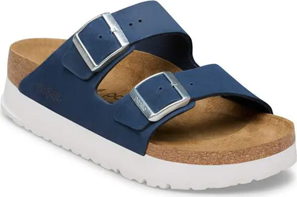 Birkenstock Birkenstock Arizona Flex Platform Nubuck Leather Narrow Fit New Navy Žene - Sandale Birkenstock - Plava - 1031404-5 - Size: 5