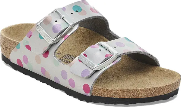 Birkenstock Birkenstock Arizona Kids BF Elec. Metal. Silver Dots Narrow Fit Žene,Djeca - Sandale Birkenstock - Silver - 1029842-5 - Size: 5