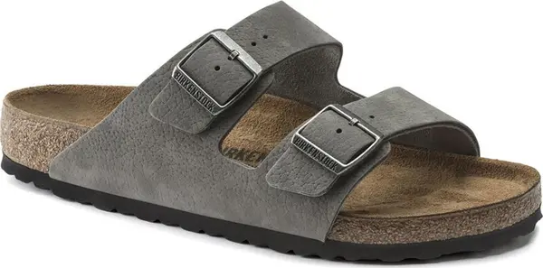 Birkenstock Birkenstock Arizona Nubuck Leather Narrow Fit Muškarci - Sandale Birkenstock - Siva - 1020707-7 - Size: 7