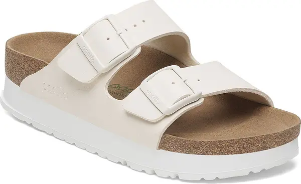Birkenstock Birkenstock Arizona PAP Flex Platform Birko-Flor Narrow Fit Offwhite Žene - Sandale Birkenstock - Krem - 1029127-5.5 - Size: 5.5