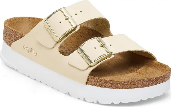 Birkenstock Birkenstock Arizona PAP Flex Platform Nubuck Leather Narrow Fit Žene - Sandale Birkenstock - Žuta - 1026924-8 - Size: 8
