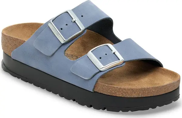 Birkenstock Birkenstock Arizona PAP Flex Platform Nubuk Leather Narrow Fit Žene - Sandale Birkenstock - Plava - 1030588-3.5 - Size: 3.5