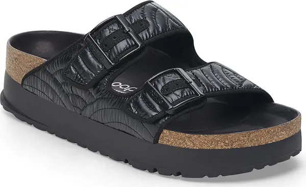 Birkenstock Birkenstock Arizona PAP French Piping Flex Platform Narrow Fit Žene - Sandale Birkenstock - Crna - 1028422-3.5 - Size: 3.5