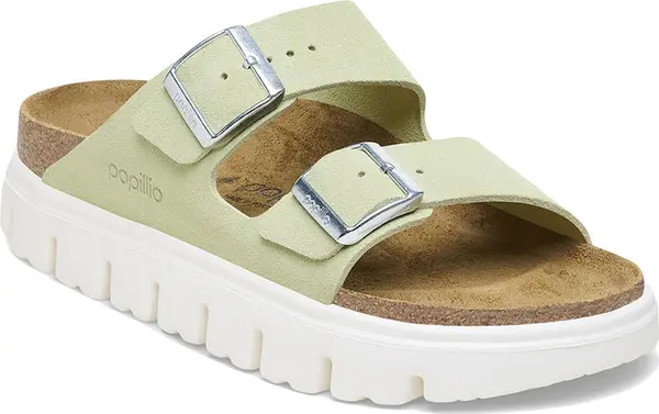 Birkenstock Birkenstock Arizona Platform - Papillio Suede Leather Narrow Fit Žene - Sandale Birkenstock - Zelena - 1026888-8 - Size: 8